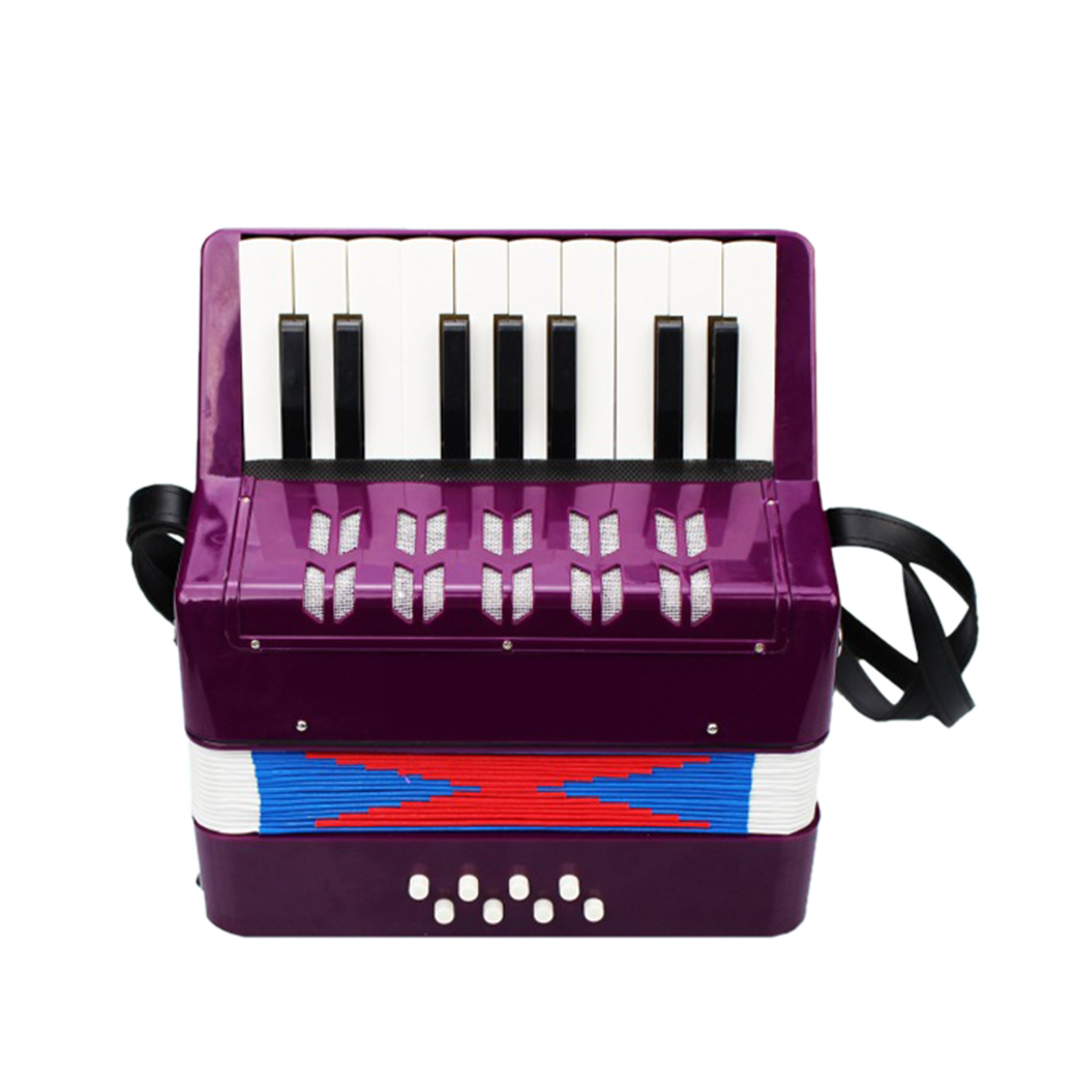 Gecheer Accordion 17-Key 8 Bass Small Accordion Musical Instrument for Beginner Birthday Gift